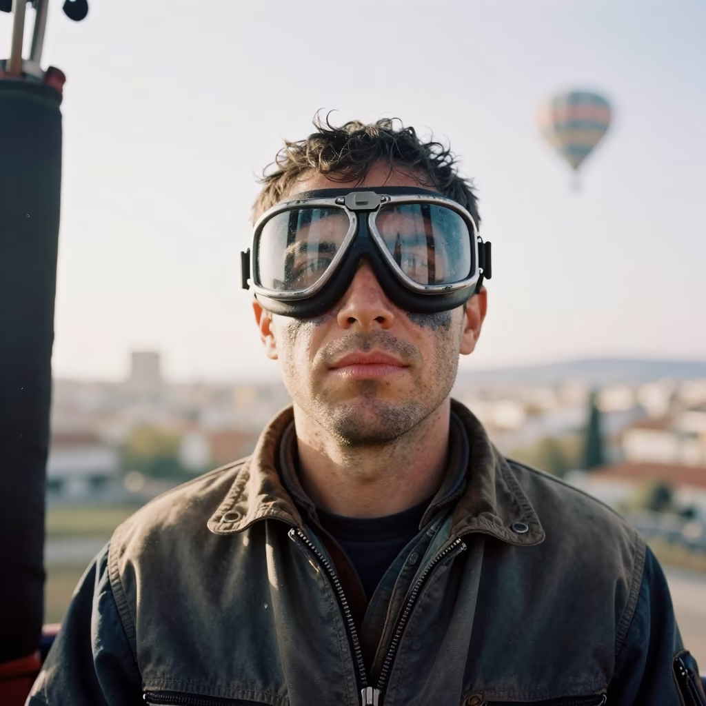 Madrid Balloon Pilot Noon Portrait in in Madrid