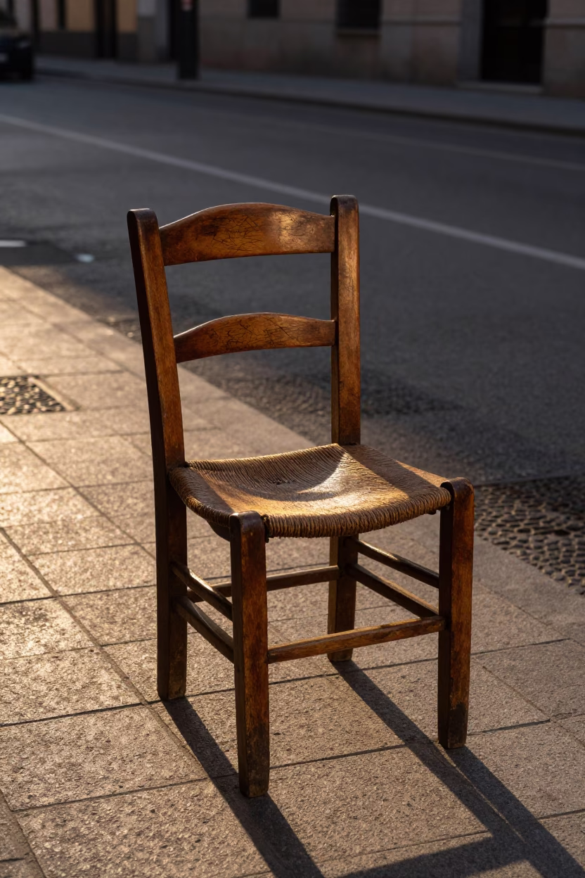 Madrid Street Scene at Golden Hour in in Madrid, Spain
