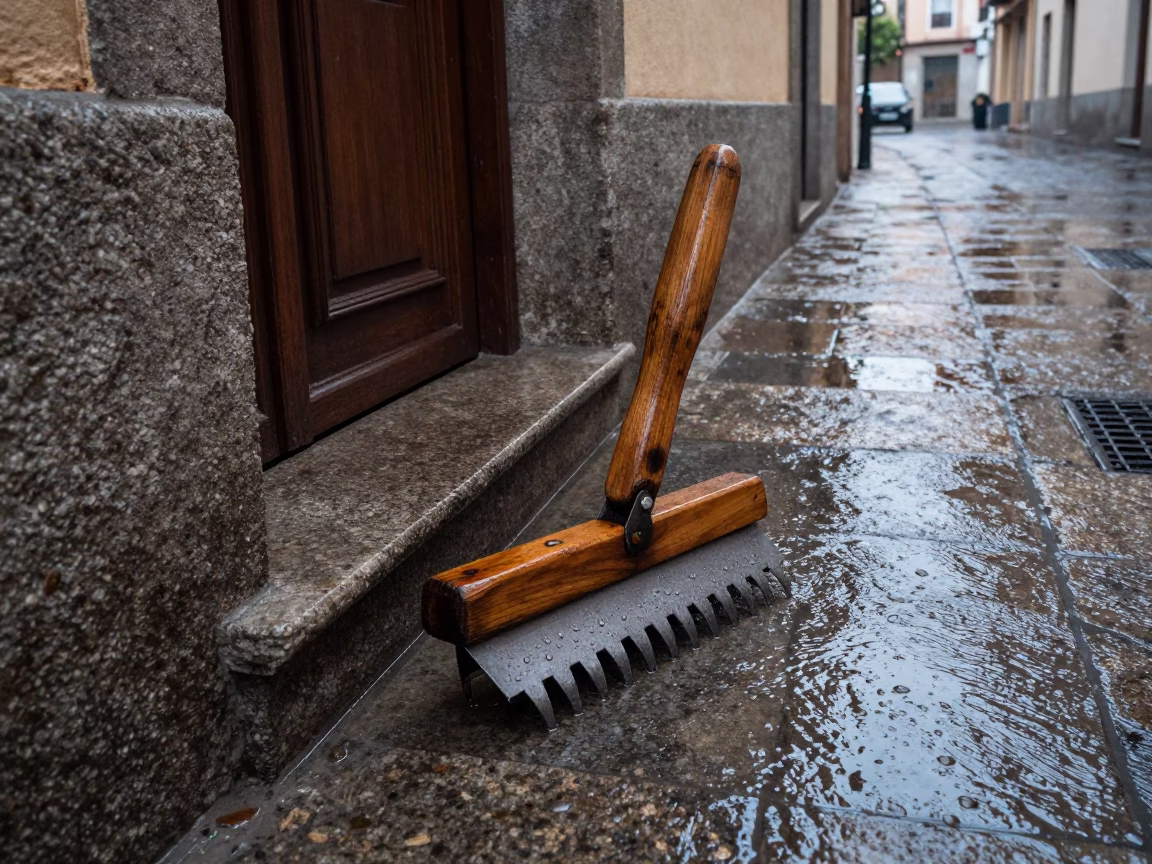 Madrid Wooden Boot Scraper in in Madrid, Spain