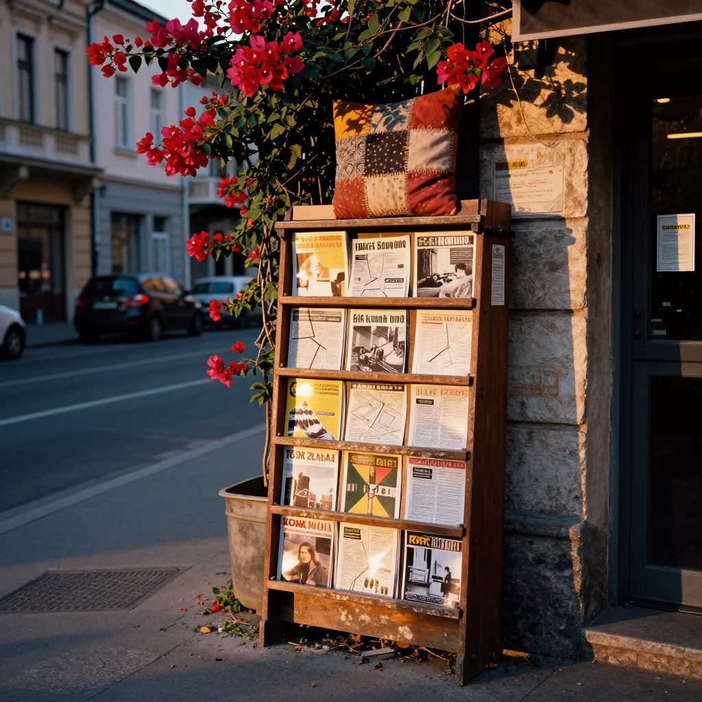 Magazine Rack in Budapest in in Budapest, Hungary