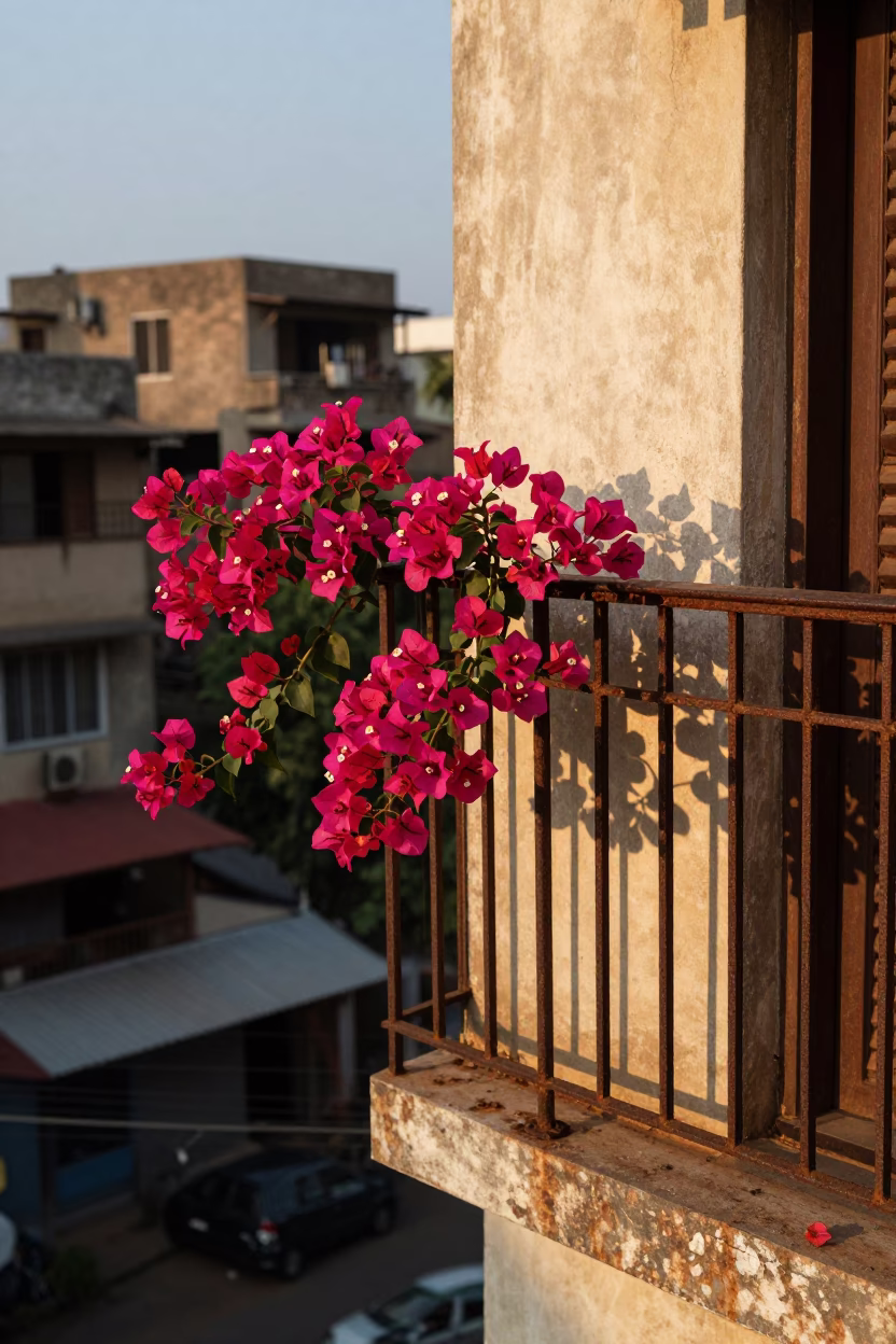 Magenta Bougainvillea Blooms in Chennai in in Chennai, India