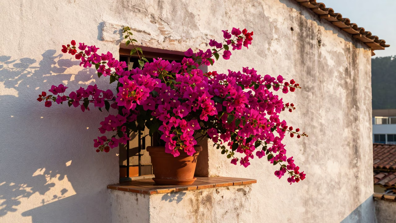 Magenta Bougainvillea Flowers in Rio De Janeiro in in Rio de Janeiro, Brazil