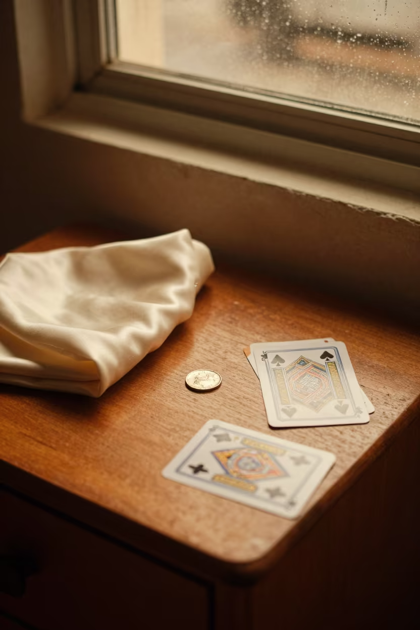 Magician Props on Minatitlán Nightstand in on a bedside table near Minatitlán