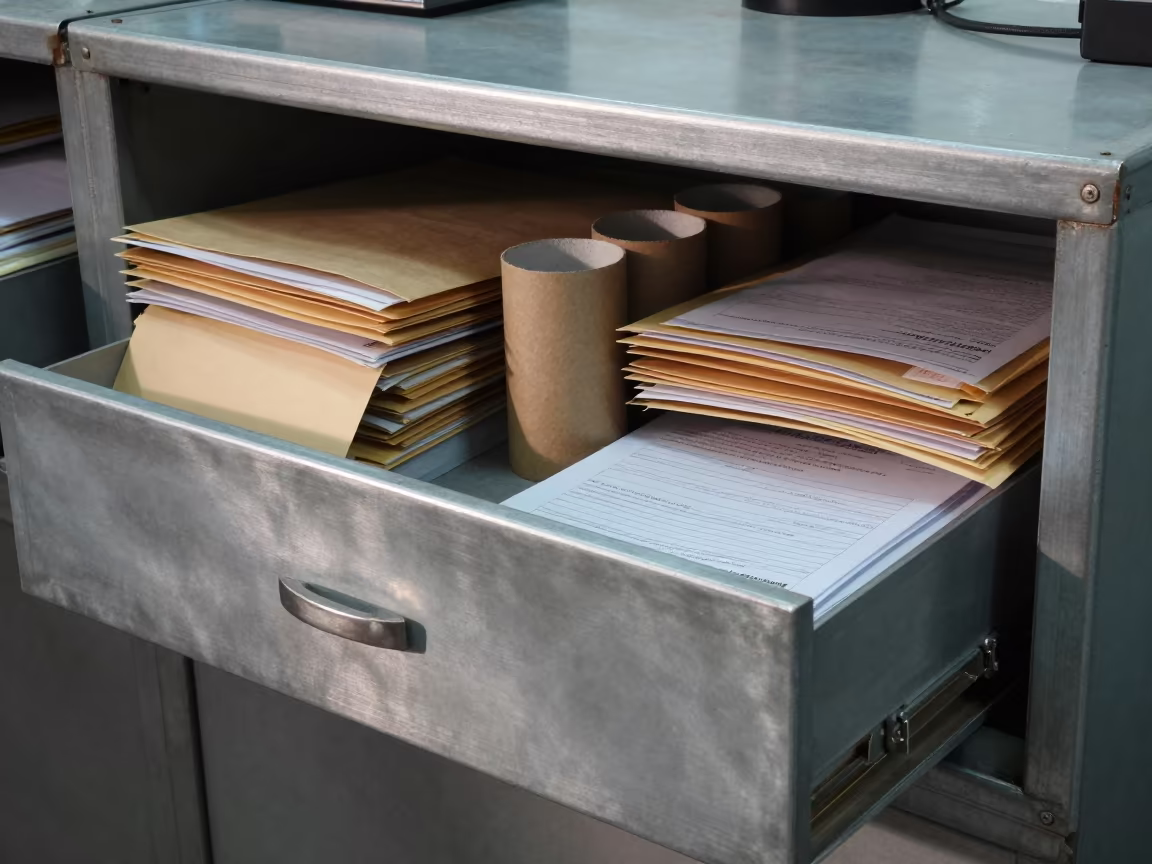 Mail Label Drawer in Jaipur Office in inside an open-plan office bay near Jaipur