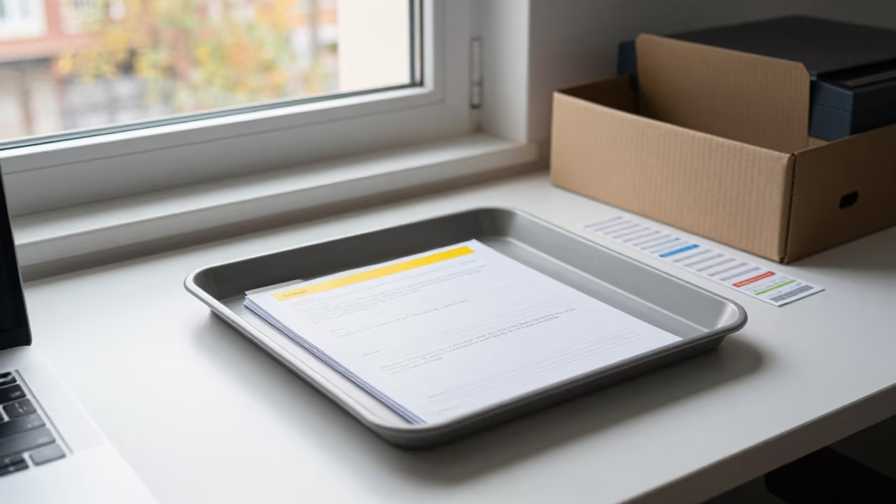 Mail Merge Proof Tray on Office Desk in inside a coworking floor in Touggourt