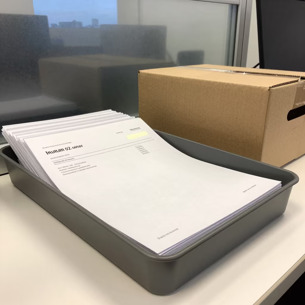 Mail Merge Proof Tray in São Paulo Office in inside a coworking floor in São Paulo