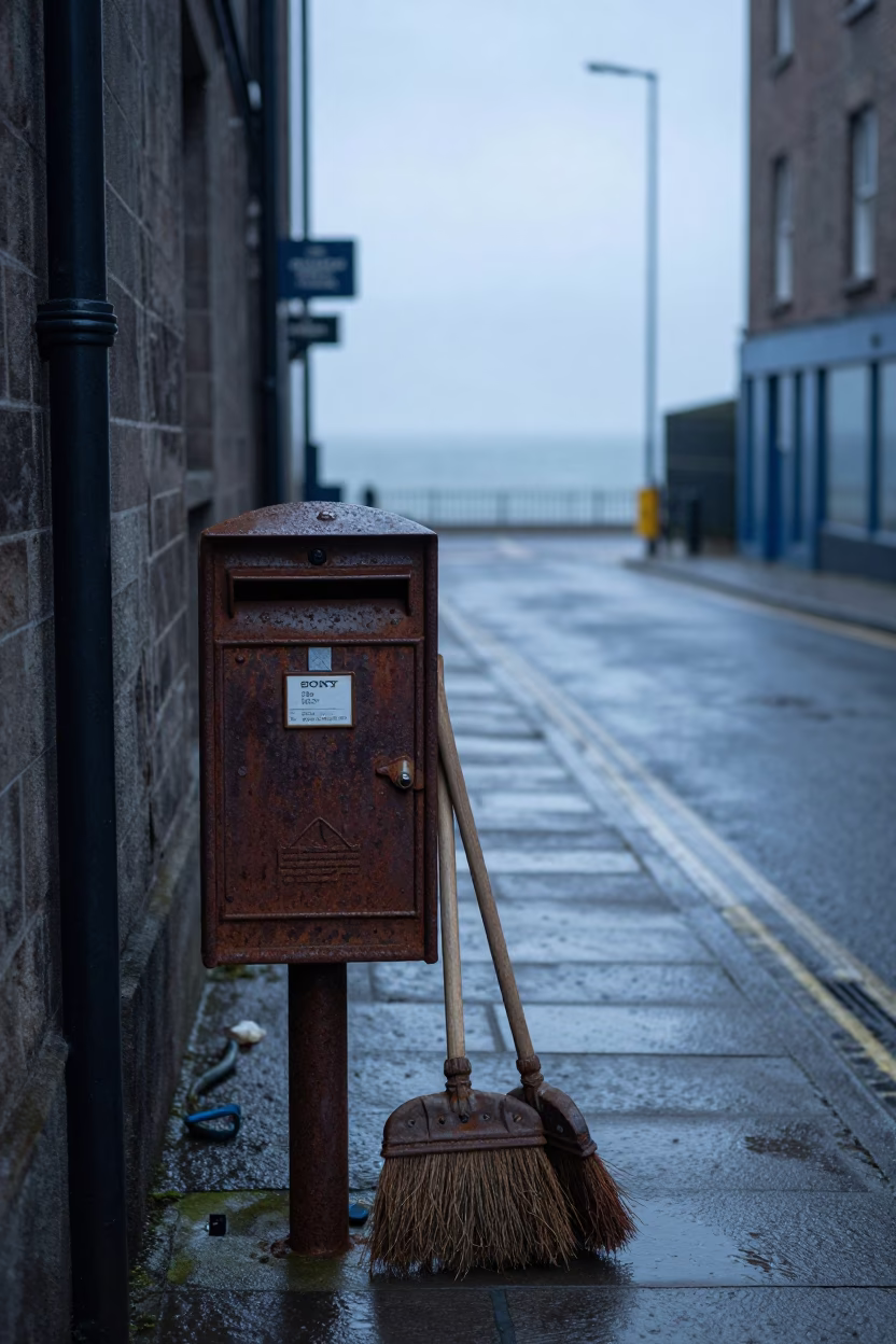 Mailbox And Brooms in Dublin in in Dublin, Ireland