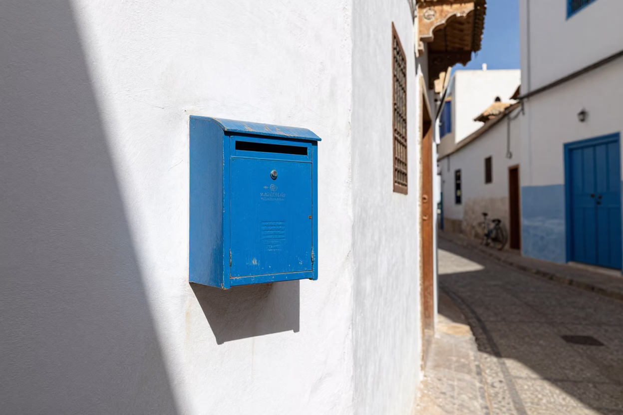 Mailbox And Street Clutter in Casablanca in in Casablanca, Morocco
