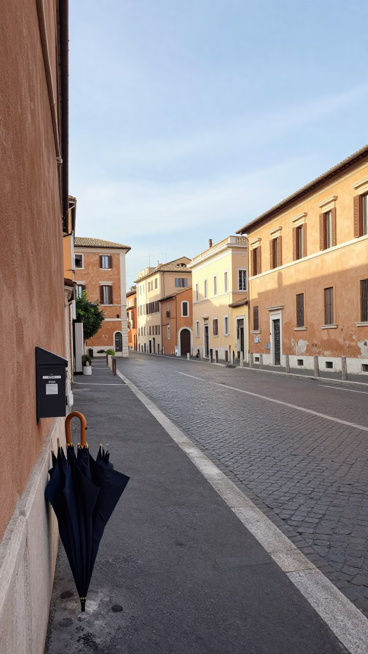 Mailbox in Rome at Noon Light in in Rome, Italy