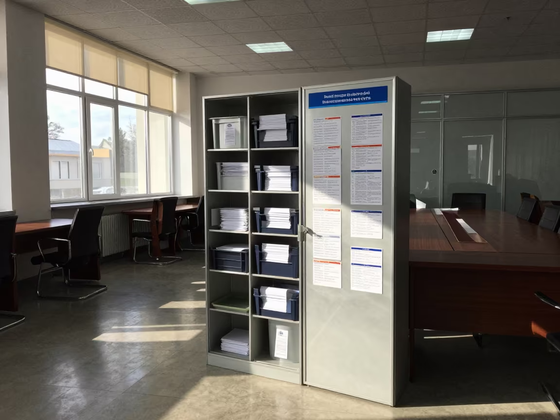 Mailroom Label Stand in Atyrau Conference Room in inside a conference room near Atyrau