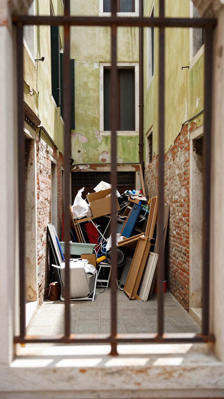 Maintenance Clutter in Venice in in Venice, Italy