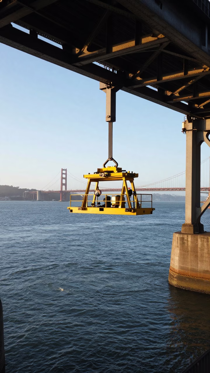 Maintenance Cradle in San Francisco at The Late Morning Light in in San Francisco, California, United States
