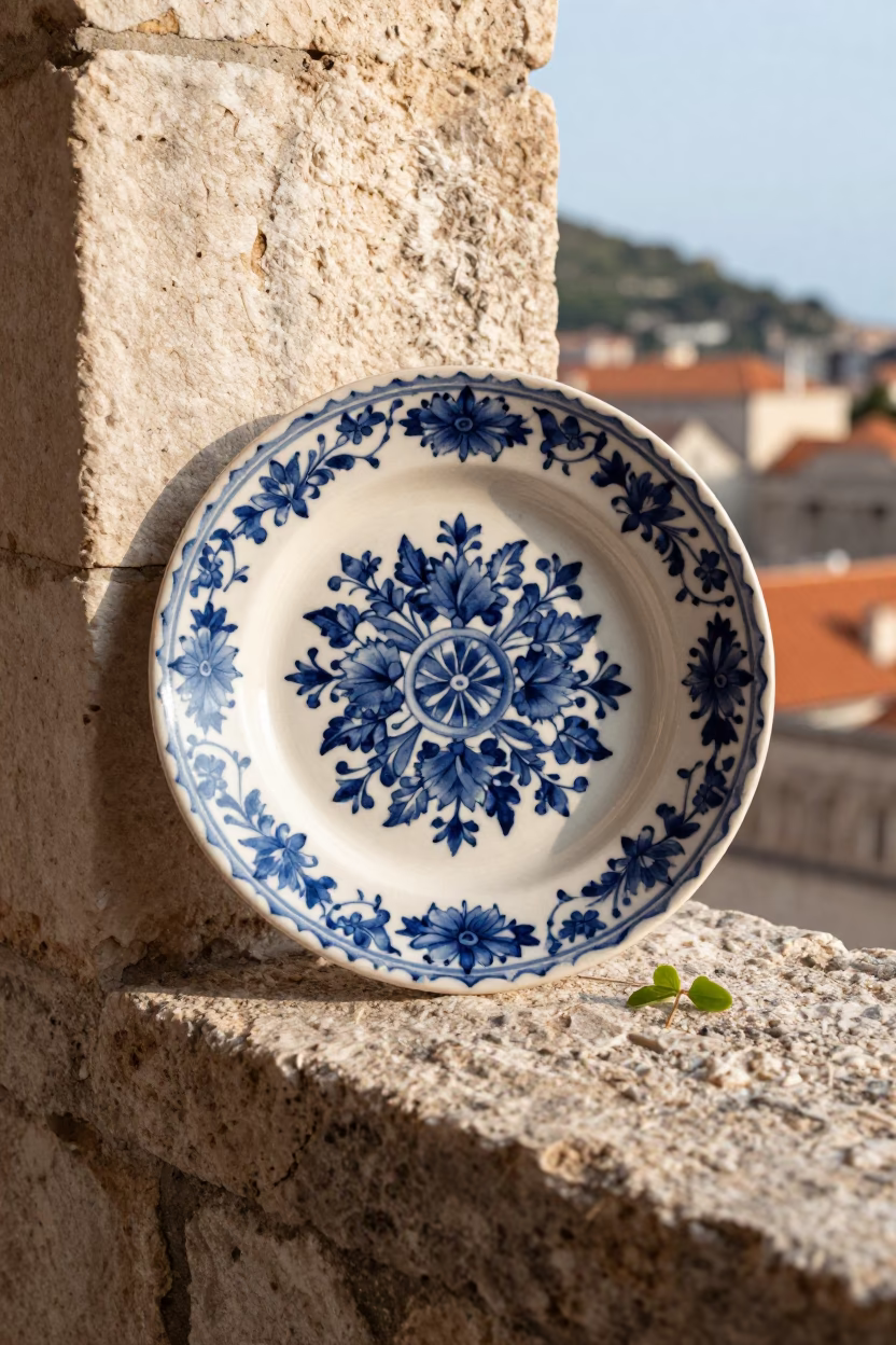 Majolica Plate in Dubrovnik in in Dubrovnik, Croatia