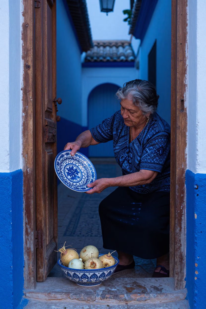 Majolica Plate in Granada in in Granada, Spain