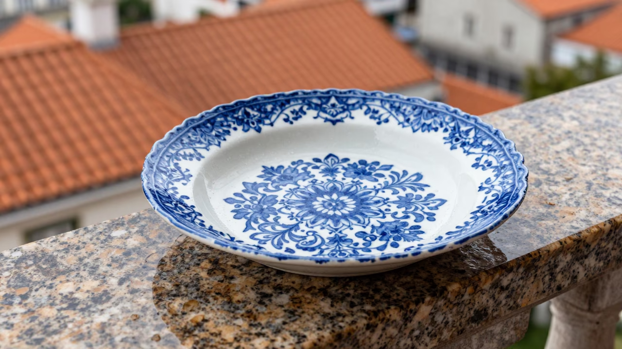 Majolica Plate in Lisbon in in Lisbon, Portugal
