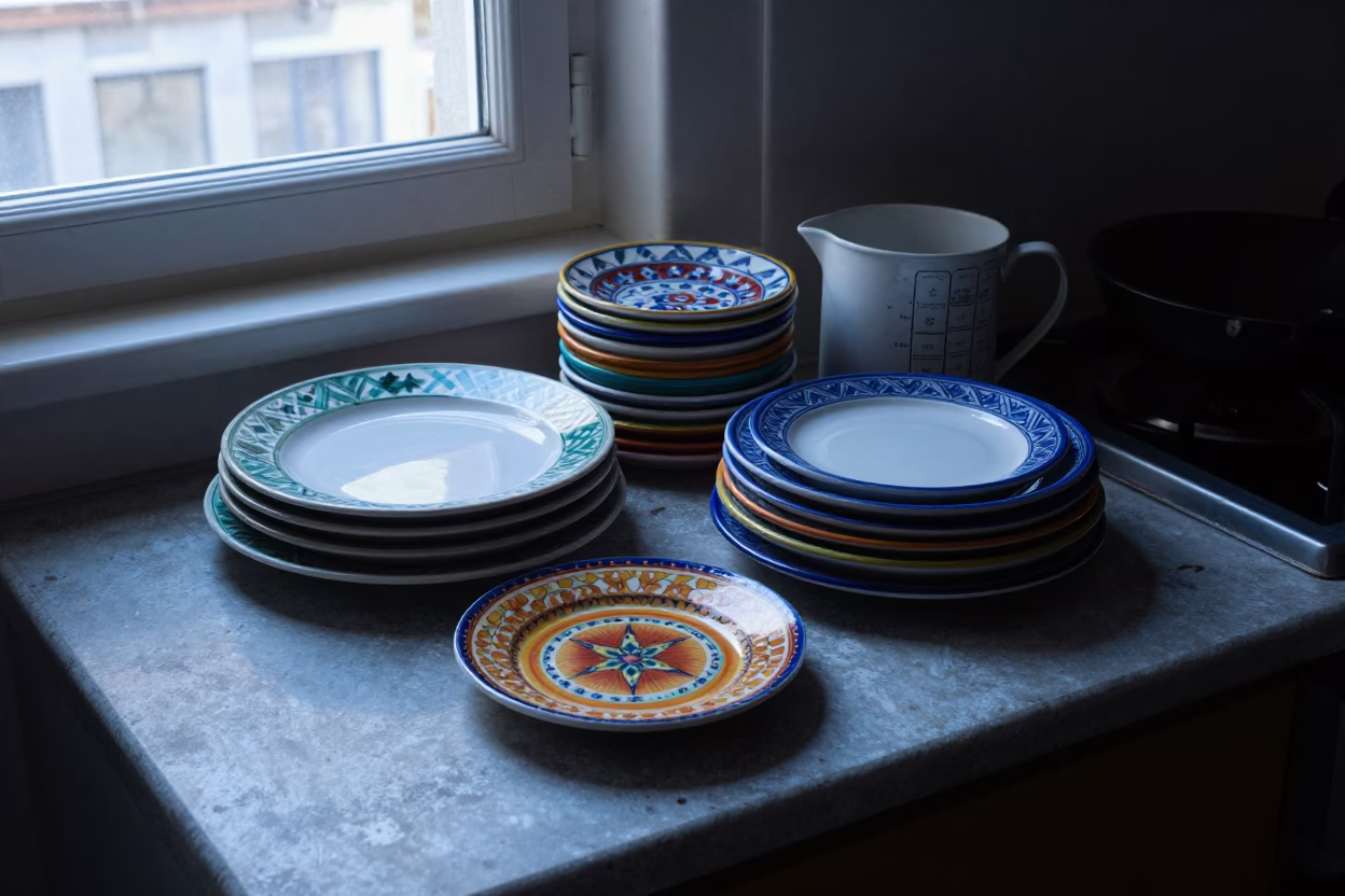 Majolica Plates in Brussels in in Brussels, Belgium