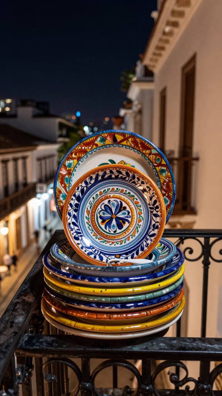 Majolica Plates in Cartagena in in Cartagena, Colombia