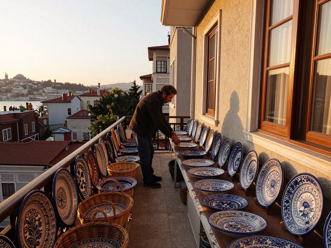 Majolica Plates in Istanbul in in Istanbul, Turkey
