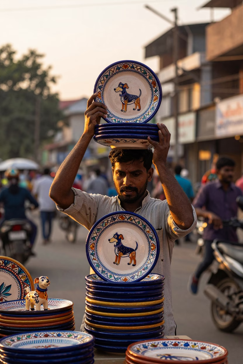 Majolica Plates in Mumbai in in Mumbai, India