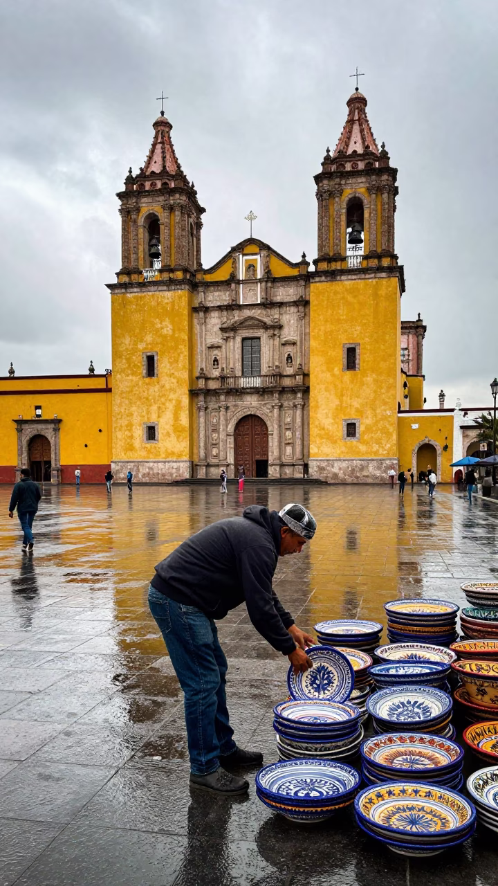 Majolica Plates in Oaxaca in in Oaxaca, Mexico