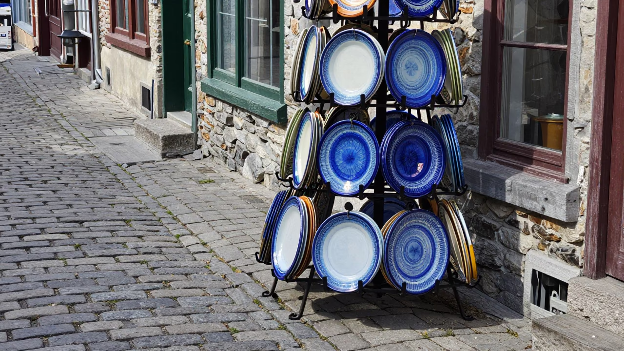 Majolica Plates in Quebec City in in Quebec City, Quebec, Canada