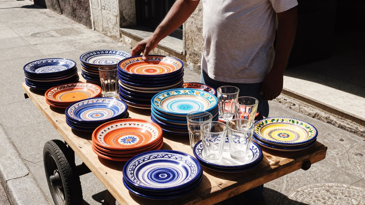 Majolica Plates in Rio De Janeiro in in Rio de Janeiro, Brazil
