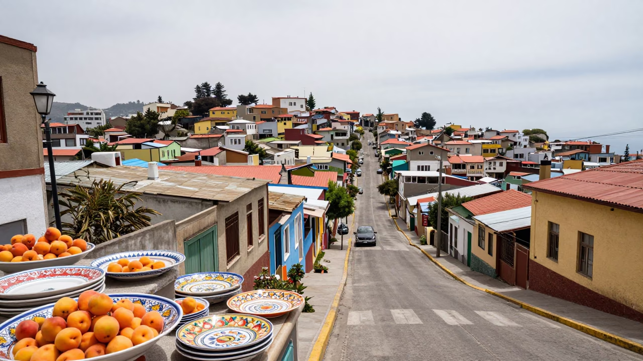 Majolica Plates in Valparaiso in in Valparaiso, Chile