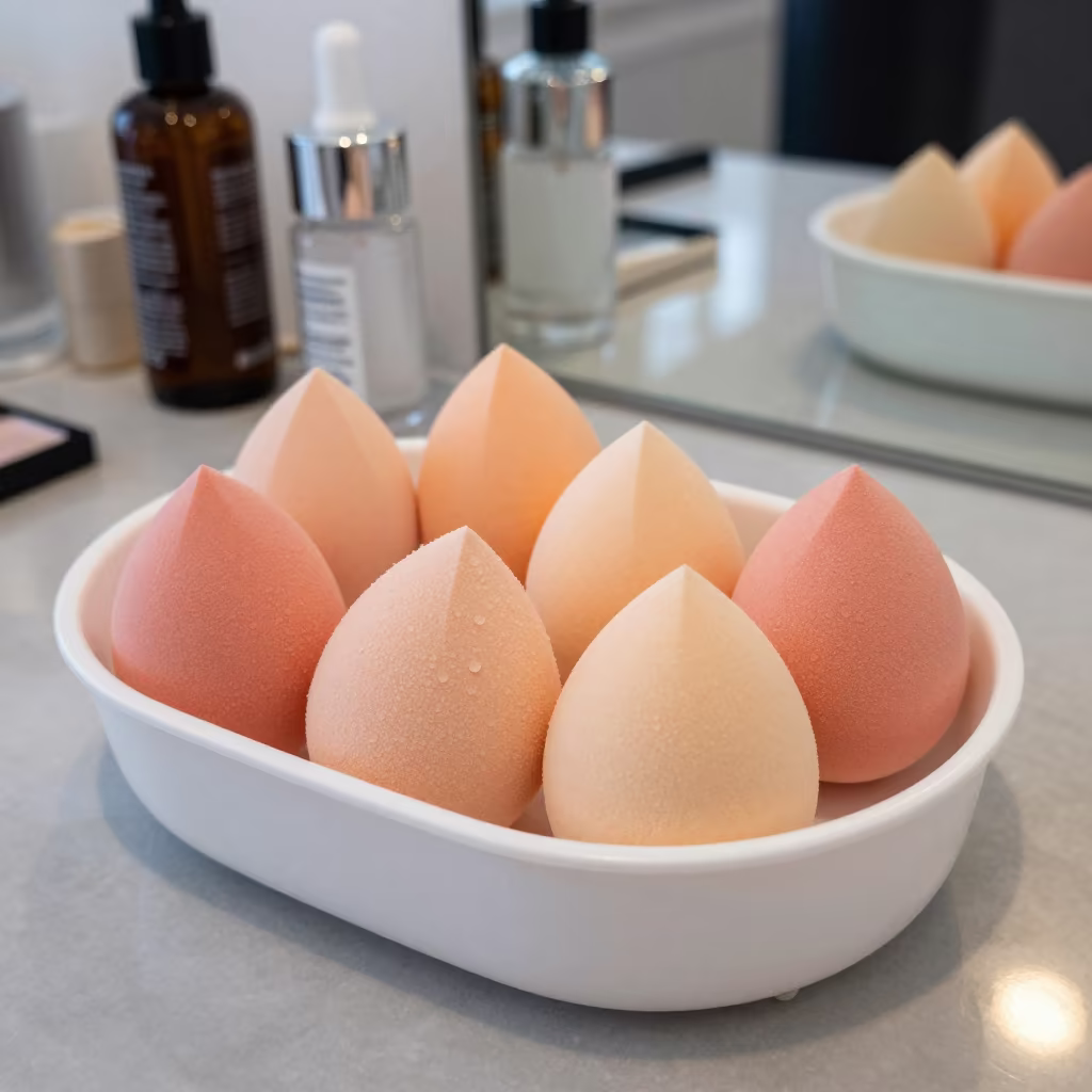 Makeup Sponge Drying Tray in Puerto Madryn Salon in inside a skincare treatment room near Puerto Madryn