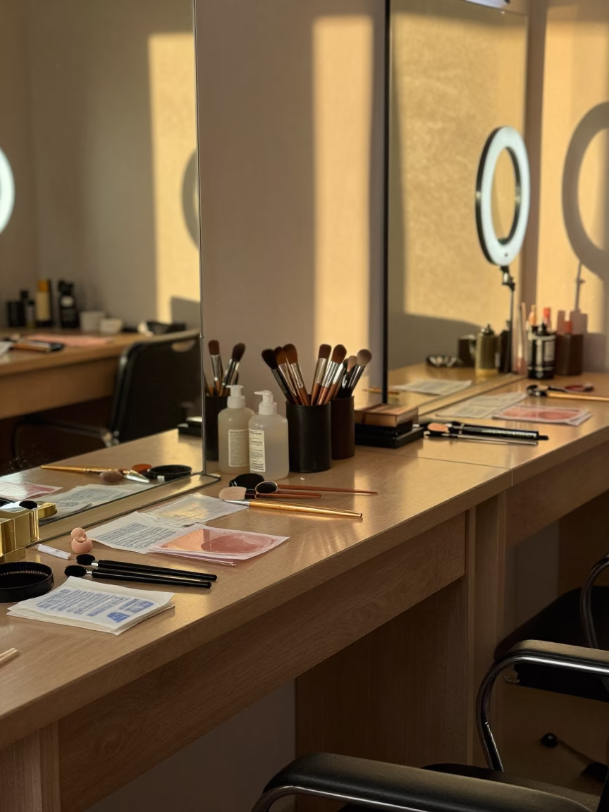 Makeup Station Tools in Duhok Goldsmith Workshop in inside a goldsmith workshop behind the market lane in Duhok