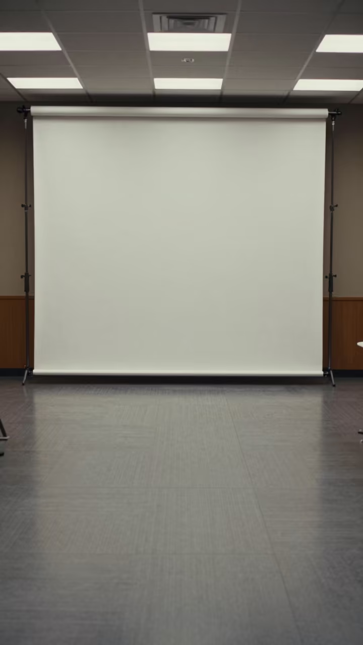 Malabo Conference Room Badge Backdrop Morning Light in inside a conference room near Malabo