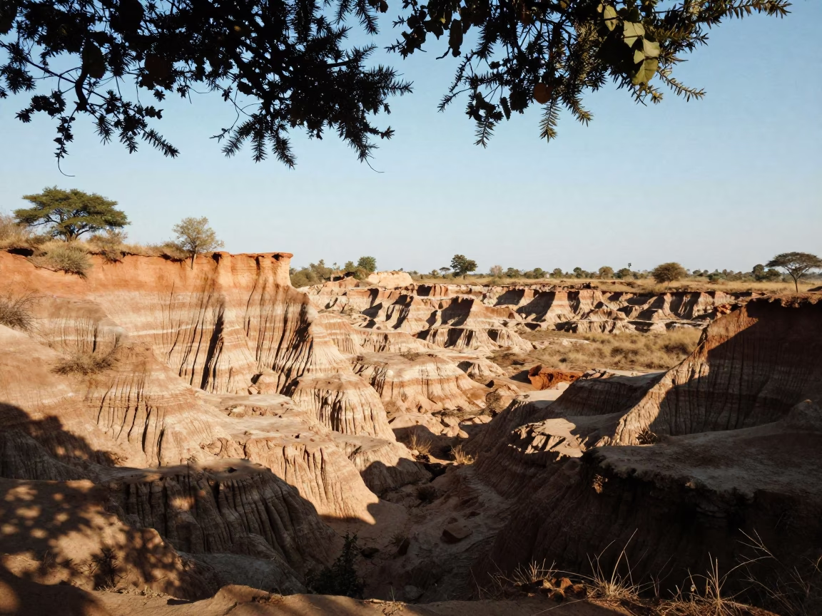 Malawi Badlands Silhouette Dappled Light in in Malawi