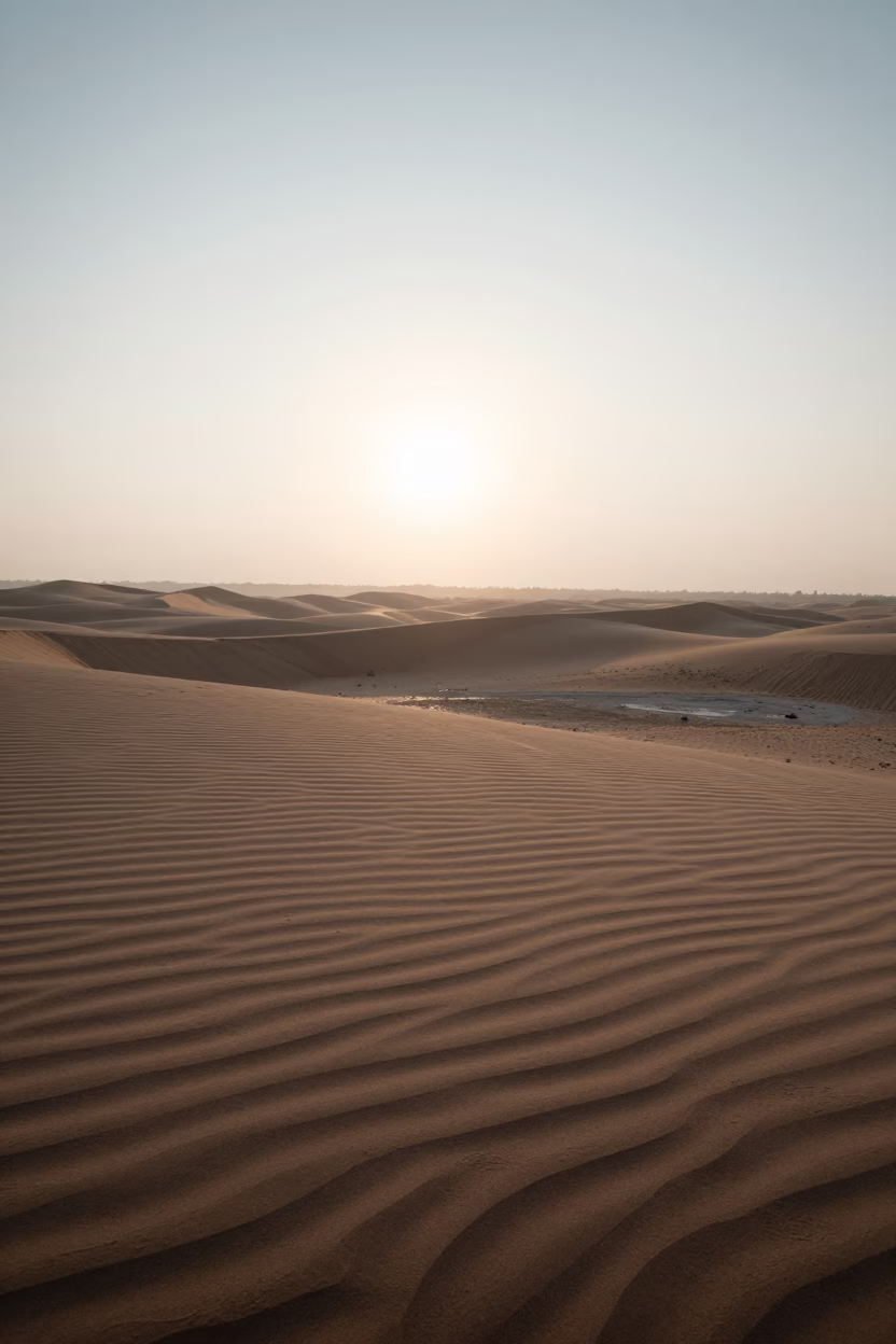 Malaysian Dunes at Dawn After Rain in in Malaysia
