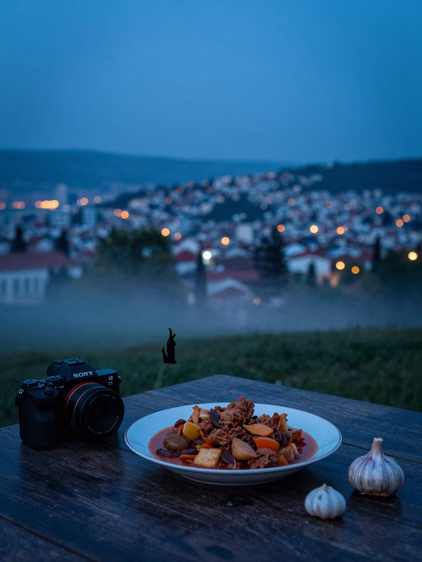 Maltese Rabbit Fenkata Silhouette at Twilight in in Bosnia and Herzegovina