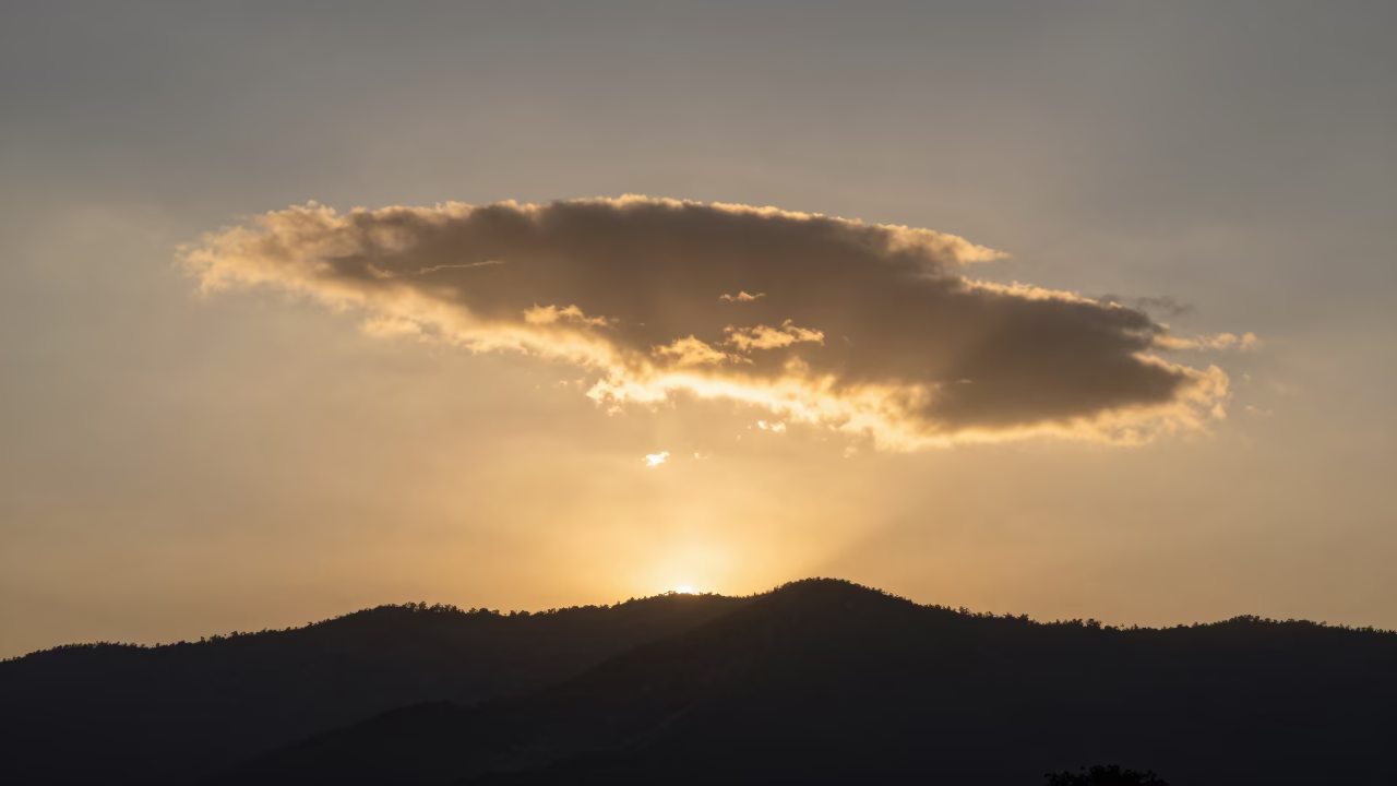 Mammatus Clouds at Sunset in Sulawesi in in Sulawesi