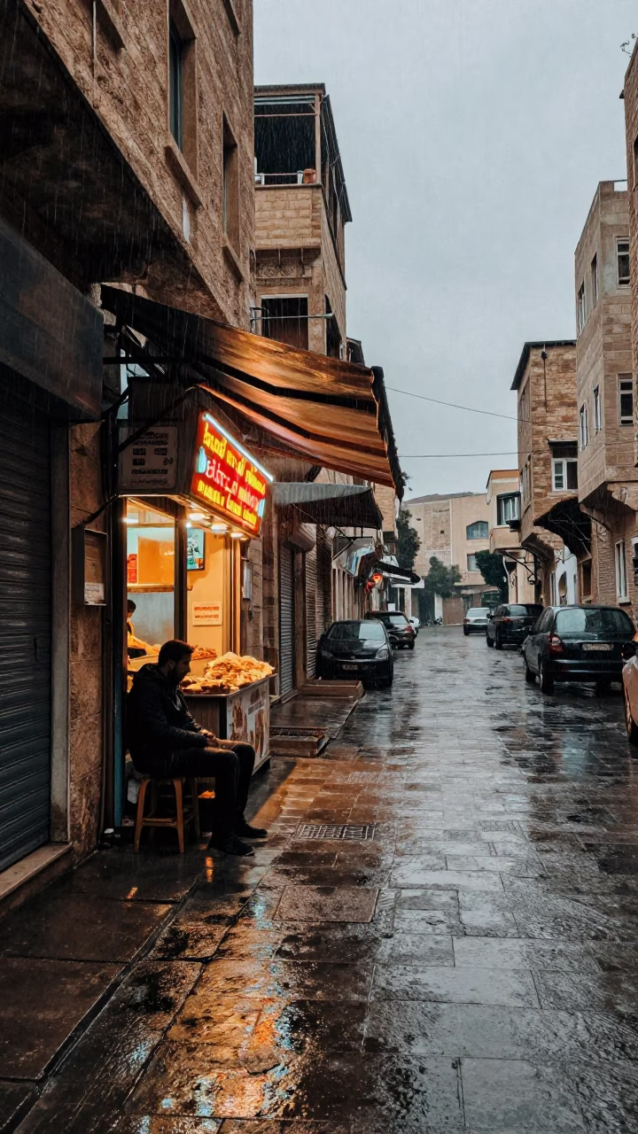 Man Waiting in Beirut in in Beirut, Lebanon