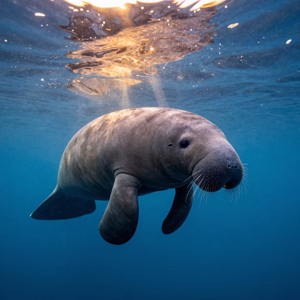 Manatee Winter Sunrise Crystal Spring Close Up in in Croatia