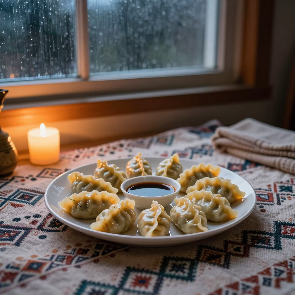 Mandu Dumplings Picnic Alor Setar Twilight Candlelight in on a picnic blanket in Alor Setar