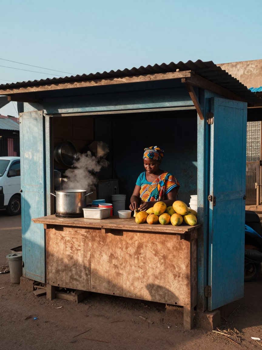 Mango Stall in Nairobi in in Nairobi, Kenya