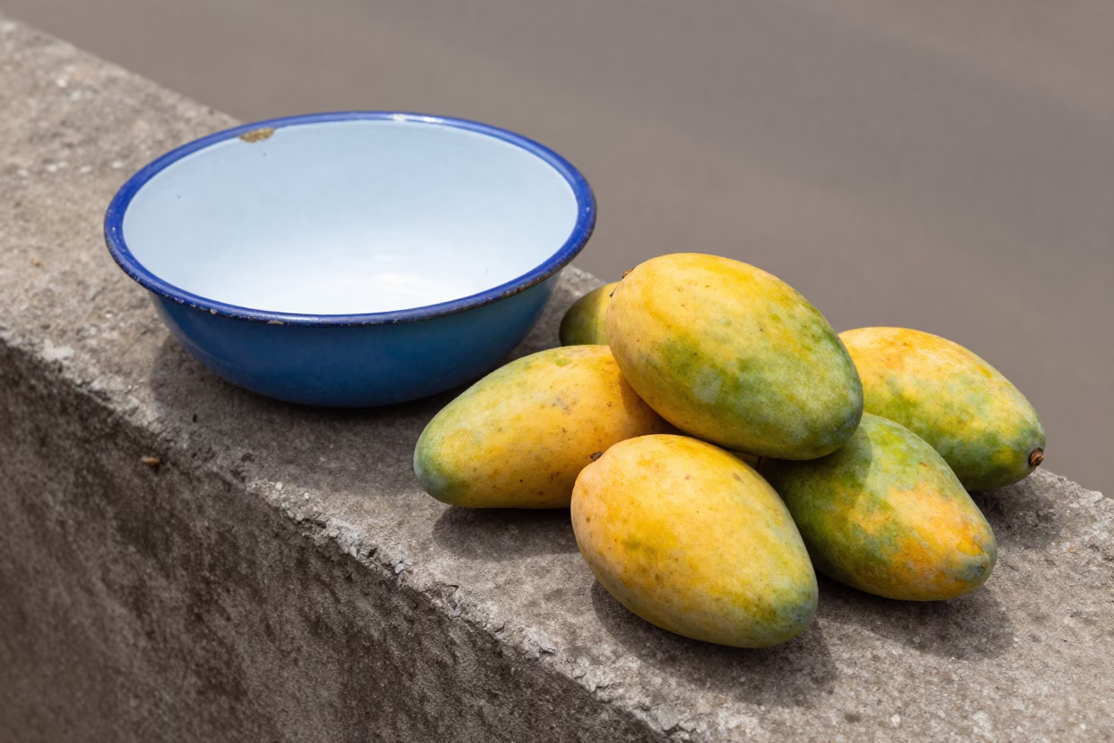 Mangoes at Midday Light in in Accra, Ghana