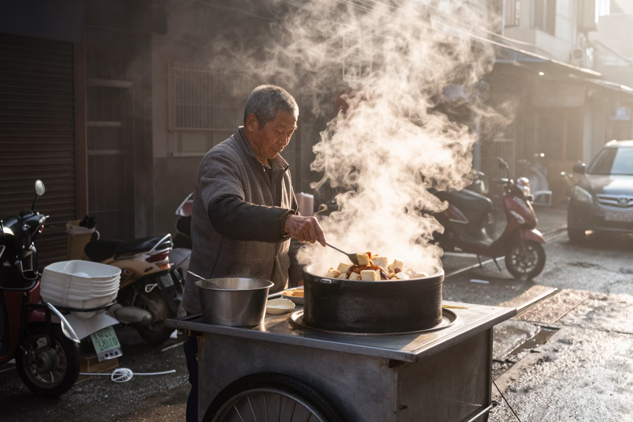 Mapo Tofu in Kaohsiung at The Early Morning Light in in Kaohsiung, Taiwan