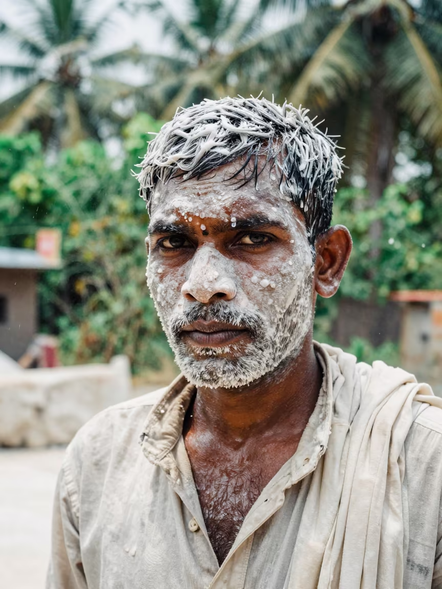 Marble Worker Face Dusty White Powder in near Hyderabad