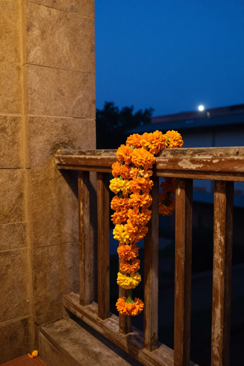 Marigold Garland in Kolkata in in Kolkata, India