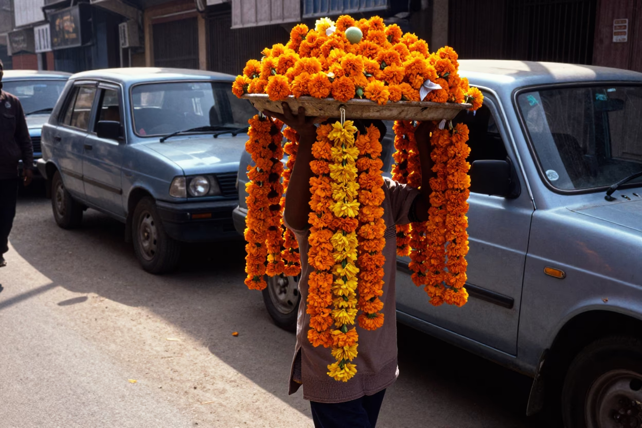 Marigold Garlands in Delhi in in Delhi, India