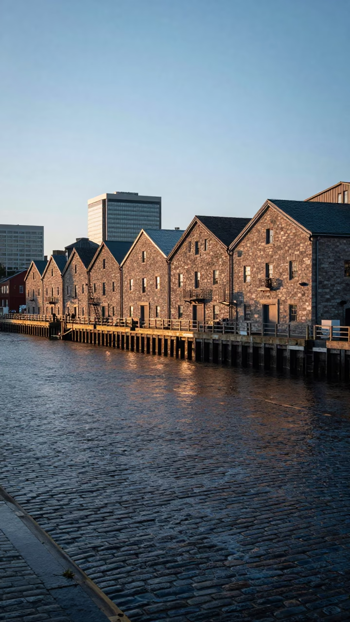 Maritime Architecture in Halifax at First Light Of Dawn in in Halifax, Nova Scotia, Canada
