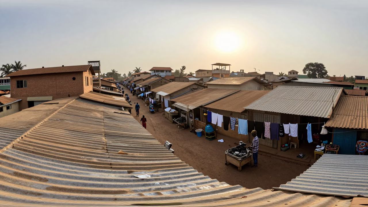 Market Activity just after sunrise in Accra in in Accra, Ghana