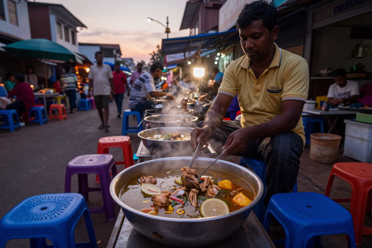 Market Atmosphere in Kochi at The Early Evening Light in in Kochi, India