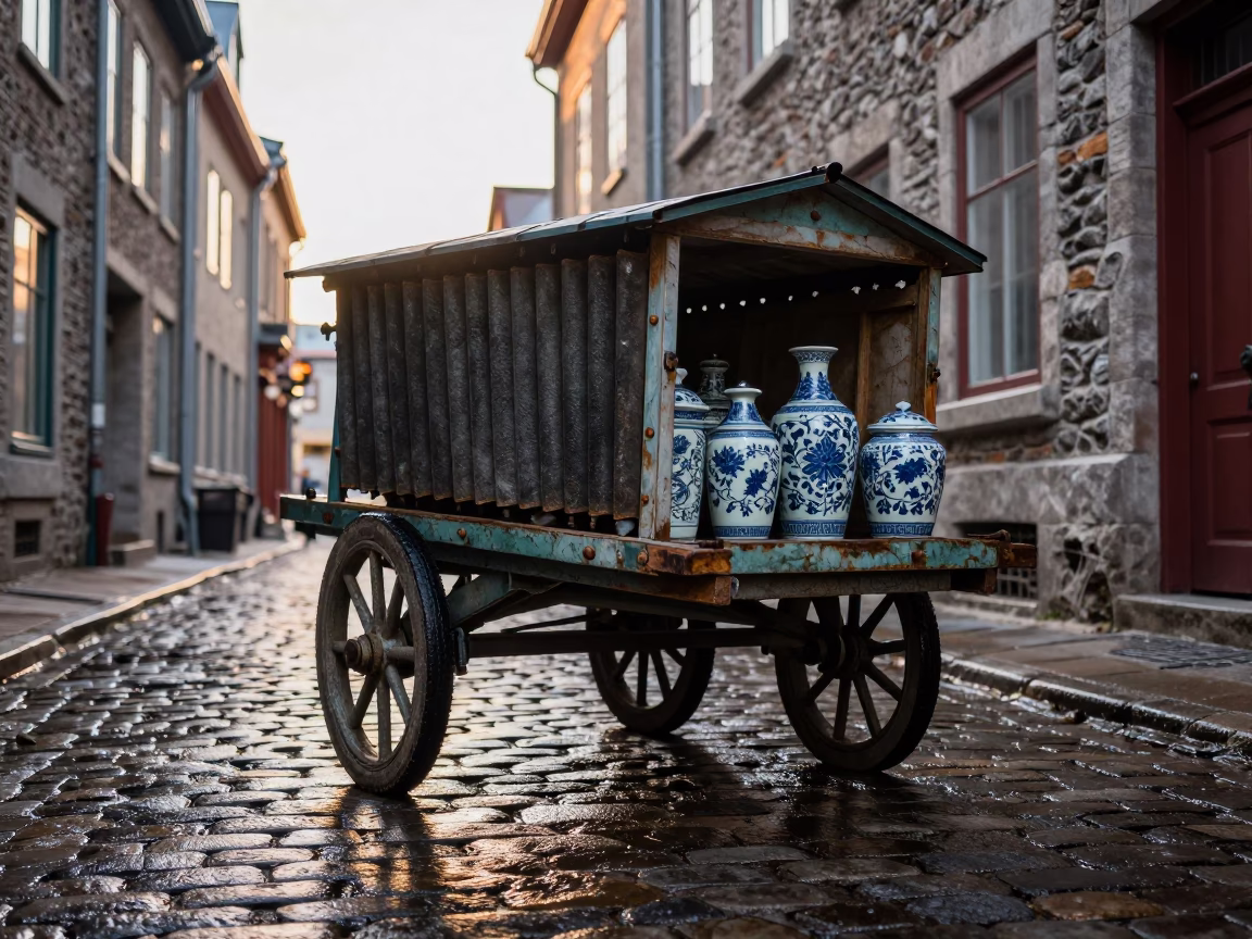 Market Cart in Quebec City in in Quebec City, Quebec, Canada
