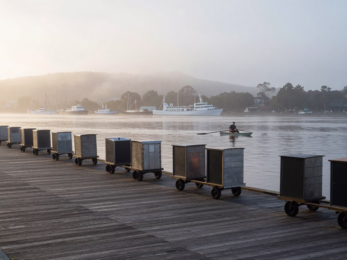 Market Carts in Hobart in in Hobart, Tasmania, Australia