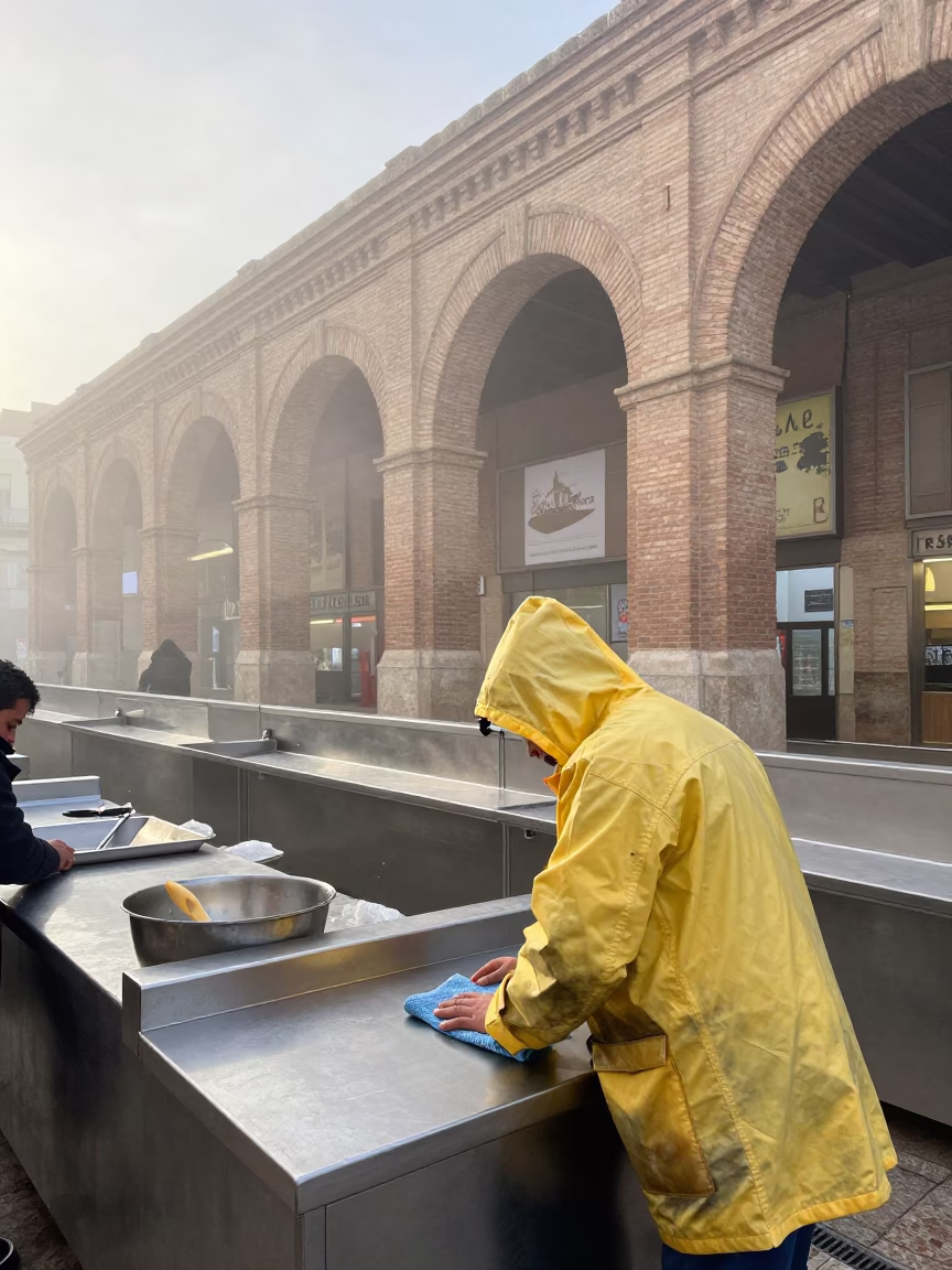Market Counter in Valencia in in Valencia, Spain