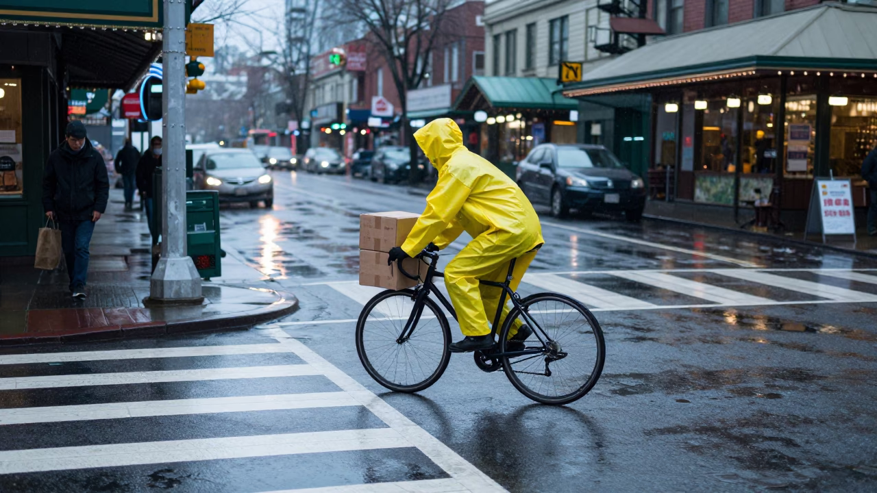 Market Crosswalk in Seattle in in Seattle, Washington, United States